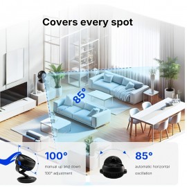 Desk Fan for Bedroom with Remote, 25dB Ultra Quiet Table Fan, High Velocity Cooling for Office.3 Modes, 8 Speeds, 9H Timer, Automatic Oscillation Fan