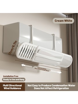 1pc Adjustable Air Conditioner Deflector - Easy Installation, Multi-Directional Wind Guide for Even Cooling, No Battery Required, White AC Unit Accessory for Home Cooling Efficiency, Modern Vent Design, Userfriendly Installation