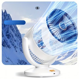 [USB Rechargeable Fan] Wall-Mounted USB Rechargeable Fan with Wind Speed Adjustment, 1800mAh Battery & Compact Design for Home, Office, School, Camping - Summer Cooling Essential, Office Airflow Fan, Durable Plastic Body