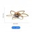 [6-Speed LED Ceiling Fan] 3-Color Dimmable Modern Flower-Shaped LED Ceiling Fan with Light and Remote Control | 6-Speed Adjustable, Detachable Acrylic Shade, One-Click Switch for Reverse Rotation | Ideal for Living Room, Bedroom, Kitchen, Garage, and Commercial Spaces