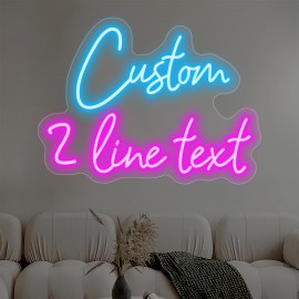 Custom Neon Sign - Personalized LED Light with USB Power, Dimmable Brightness, Neon-like Glow for Home, Bar, Cafe, Wedding, Birthday, Christmas, Halloween Decor - Easy Installation with Button Control - Perfect Gift for Businesses & Events