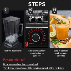 Automatic Self-Cleaning Juicer & Ice Crusher - 110V Black, Multi-Functional Food Processor with Non-Slip Base, Easy to Clean, No Residue, Perfect for Smoothies, Slushies, and Fresh Fruit Juice, Kitchen Appliance, Sleek Appliance, Durable Plastic