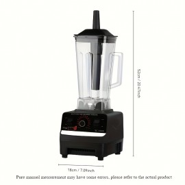 Automatic Self-Cleaning Juicer & Ice Crusher - 110V Black, Multi-Functional Food Processor with Non-Slip Base, Easy to Clean, No Residue, Perfect for Smoothies, Slushies, and Fresh Fruit Juice, Kitchen Appliance, Sleek Appliance, Durable Plastic