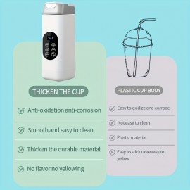 Portable USB Rechargeable Mini Blender And Juicer with a New Ice Cube Insulation Feature, 3 Modes, Digital Display, 12 Blades, 15.22 Ounces, Easy to Clean, Perfect for Travel - Enjoy Refreshing Juice Anytime, Anywhere!