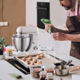 Geek Chef 4.8QT Stand Mixer 12 Speeds Tilt Head with Dough Hook Whisk Beater Bowl Rotary Knob for Home Kitchen