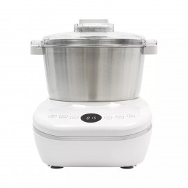 1.32gal Electric Dough Mixer Machine White Modern Design 200W Flour Kneading Appliance For Pizza, Bread, And Pastry Commercial And Home Use US Standard Plug, Digital Touch Control, 304 Stainless Steel & Silicone Construction