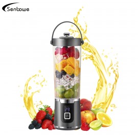 [USB Rechargeable Juicer] Senbowe USB Rechargeable Portable Juicer, Compact Blender, 500ml, Equipped with 10 Blades, Graduated Cup, Food Grade Abs, Easy to Clean Detachable Design, Dual Mode Of Smoothie And Fresh Juice, Convenient to Replenish Nutrients Anytime, Anywhere