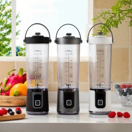 [USB Rechargeable Juicer] Senbowe USB Rechargeable Portable Juicer, Compact Blender, 500ml, Equipped with 10 Blades, Graduated Cup, Food Grade Abs, Easy to Clean Detachable Design, Dual Mode Of Smoothie And Fresh Juice, Convenient to Replenish Nutrients Anytime, Anywhere