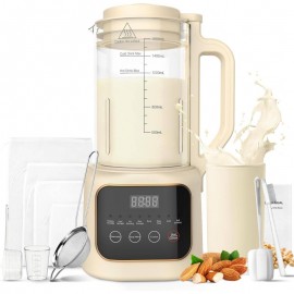 54oz 8-in-1 Automatic Nut Milk Maker Machine with 20-Blade System, Delay Start, Keep Warm & Auto Clean - Heavy-Duty for making Homemade Plant-Based Milk, Yogurt, Oat/So Coconut Chowder, Almond/Soymilk - All-in-One Blender for Healthy Drinks &