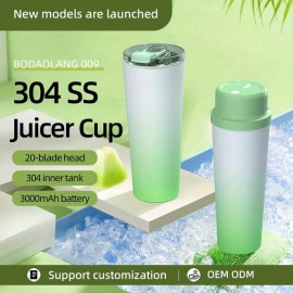 Portable Gradient Color 304 Stainless Steel Juicer Cup, Long-Lasting Temperature Lock for Hot & Cold, Powerful Ice Crushing, Wireless Portable 21.98oz, Large Capacity for Smooth Drinking, 20 Blades, USB Charging, for Snow Slush, Milkshakes & Iced