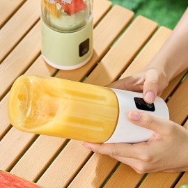 Portable Fruit Juicer with 12-Blade Stainless Steel Blades, 1500mAh Rechargeable Battery, 16.91oz Capacity, One-Touch Operation & Digital Display - Detachable Design for Fresh Fruit Juice, Easy to Clean, USB-Powered, Compact Kitchen Appliance, Fruit Juicer Portable, Sleek Appliance, Durable Plastic Body, Personal Portable Blender, Slushy Machine, Kitchen Blender, Powerful Mixer That Can Crush Ice, Juice Extractor, Electric Juice Extractor, Electric Juicer, Juicer Fruit Machine