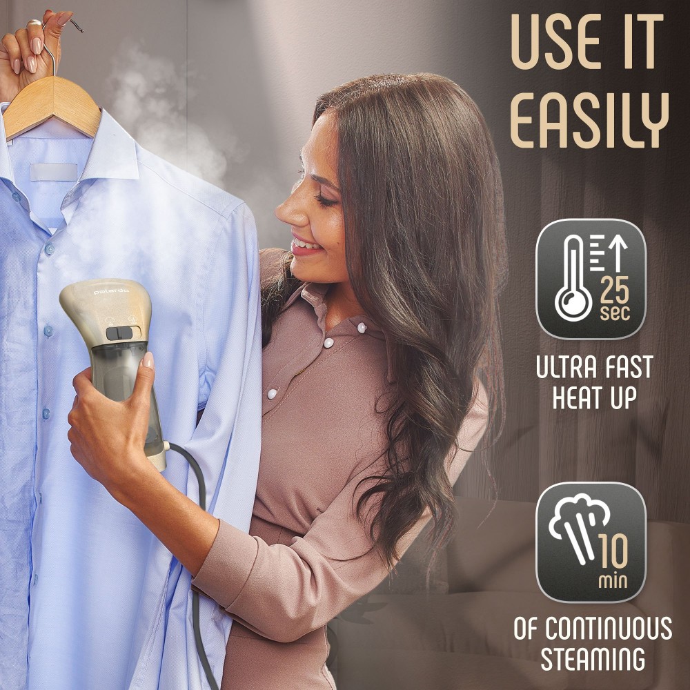 Travel Size Compact Travel Garment Steamer for Clothes to Go and Home Safe for Any Fabrics - Portable Handheld Steamer Powerful Steam Generator Iron for Clothes Best for Travel, 110V