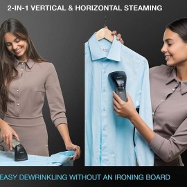 Travel Size Compact Travel Garment Steamer for Clothes to Go and Home Safe for Any Fabrics - Portable Handheld Steamer Powerful Steam Generator Iron for Clothes Best for Travel, 110V