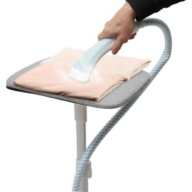 Professional 1350W Standing Garment Steamer with Ironing Board & Hanger - 45-Second Wrinkle Remover, 54.1oz Large Steam Iron for Clothes, Adjustable Height (Up to 4.85ft), Heavy-Duty Corded Steam System ( Plug, 110V)