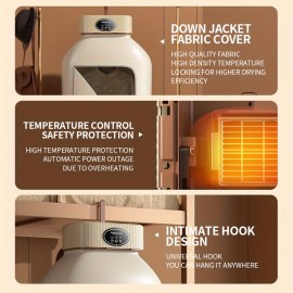 Foldable Clothes Dryer - Portable Multifunctional Drying Machine for Travel, Large Capacity High Power Dryer with Strong Wind for Quick Drying, Portable Clothing Dryer, Dryer for Clothes Travel Use, Mini Portable Dryer for Clothes, Portable Dryer for Clothes for Travel, Laundry Dryer, Spacesaving Design, Durable Construction, Efficient Airflow, Camping Essentials, Small Households