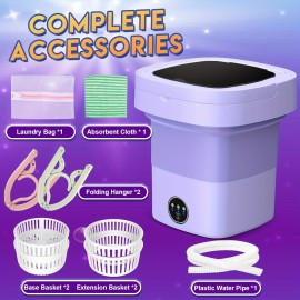 Upgraded 2.91gal Portable Mini Washing Machine - Foldable with 3 Modes for Deep Cleaning Underwear and Baby Clothes, Space-Saving for Apartments and Hotels - Perfect for Fall/ Winter Black Friday and Christmas Promotions!, Portable Washer, Mini Washer And Dryer, Washing Machine for Underwear, Laundry Machine, Small Washing Machine, Hotel Laundry, Compact Design, Spacesaving Appliance, Durable Construction, Reliable Performance, Roller Wash, Washing Machine Portable, Mini Washer Machine
