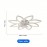 1pc Modern LED Semi-Recessed Ceiling Fan Light - Adjustable Brightness, 3 Color Options, 6 Speeds, Silent Motor, Remote Control, Decorative Lighting for Hotel, Living Room and Bedroom