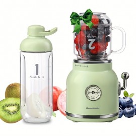 Homeleader Smoothie Blender Maker, Personal Blender For Shakes And Smoothies With 20.3 Oz Tritan BPA-Free Travel Cup And Lid, Green, Juicer Machine