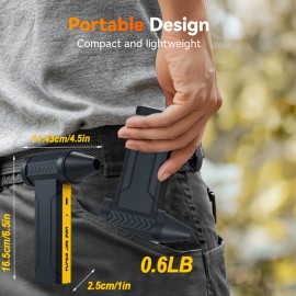 130000RPM Portable Turbo Jet Blower - 4-Speed Wireless Dust Blower | 200W USB-C Charging | Handheld Cooling Turbo Fan, Suitable for Dust, Snow, Camping, Personal Cooling