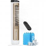 Portable Evaporative Tower Fan Cooler with Cooling Packs - 80° Oscillation, 3 Speeds/4 Modes, 12H Timer & 20ft Remote Control, for /Office Air Cooler, No Required (Compatible with Cooling Packs)