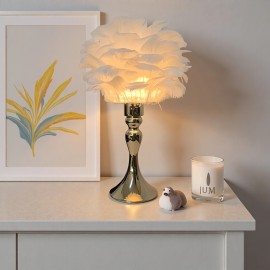 Modern Table Lamp with Golden Base - USB-Powered, Switch-On/Off, Bell-Shaped Shade, Polished Metal Base, Fabric Shade, Ideal for Bedroom & Living Room Decor, Bedroom Table Lamp | Modern Table Lamp | Usb Powered Lamp, Table Lamp For Living Room