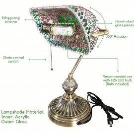 Retro Turkish Style Table Lamp - Handcrafted Colorful Mosaic Glass Lamp For Bedroom, Living Room, Office Desk Decor