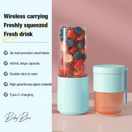 Portable Electric Juicer Blender Cup, Featuring a Wireless Rechargeable Mini Juice Blender with 6 Dual Blades, Easy to Clean, Suitable for Smoothies, Vegetables, And Fruits, Ideal for a Green And Healthy Kitchen Juicer, Bottle Blender Portable, Portable Smoothie Maker, Juicing Bottle, Juicer Machine, Blender For Kitchen, Portable/mini/mixer Blender, Smoothie Blender, Electric Mixer