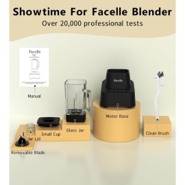 Smoothie Blender, Countertop Blender Kitchen, 55oz Glass blender smoothies and Shakes, Licuadora, Smoothie maker with touchscreen 3+P Speeds, Cleaning brush removable SS304 blade, Kitchen Blender, Blender Smoothie, Blender for Kitchen