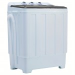 Portable Washing Machine, 28lbs Twin Tub with Drain Pump And Hose, 18lbs Wash 10lbs Spin Cycle, Compact Semi-Automatic Washer And Spinner Combo for Apartments, Dorms, RVs, Camping, Rv Appliance, Dorm Essentials, Lightweight Washer, Semiautomatic Machine, Reliable Performance, Drain Hose Included, Camping Enthusiasts, Rv Travelers